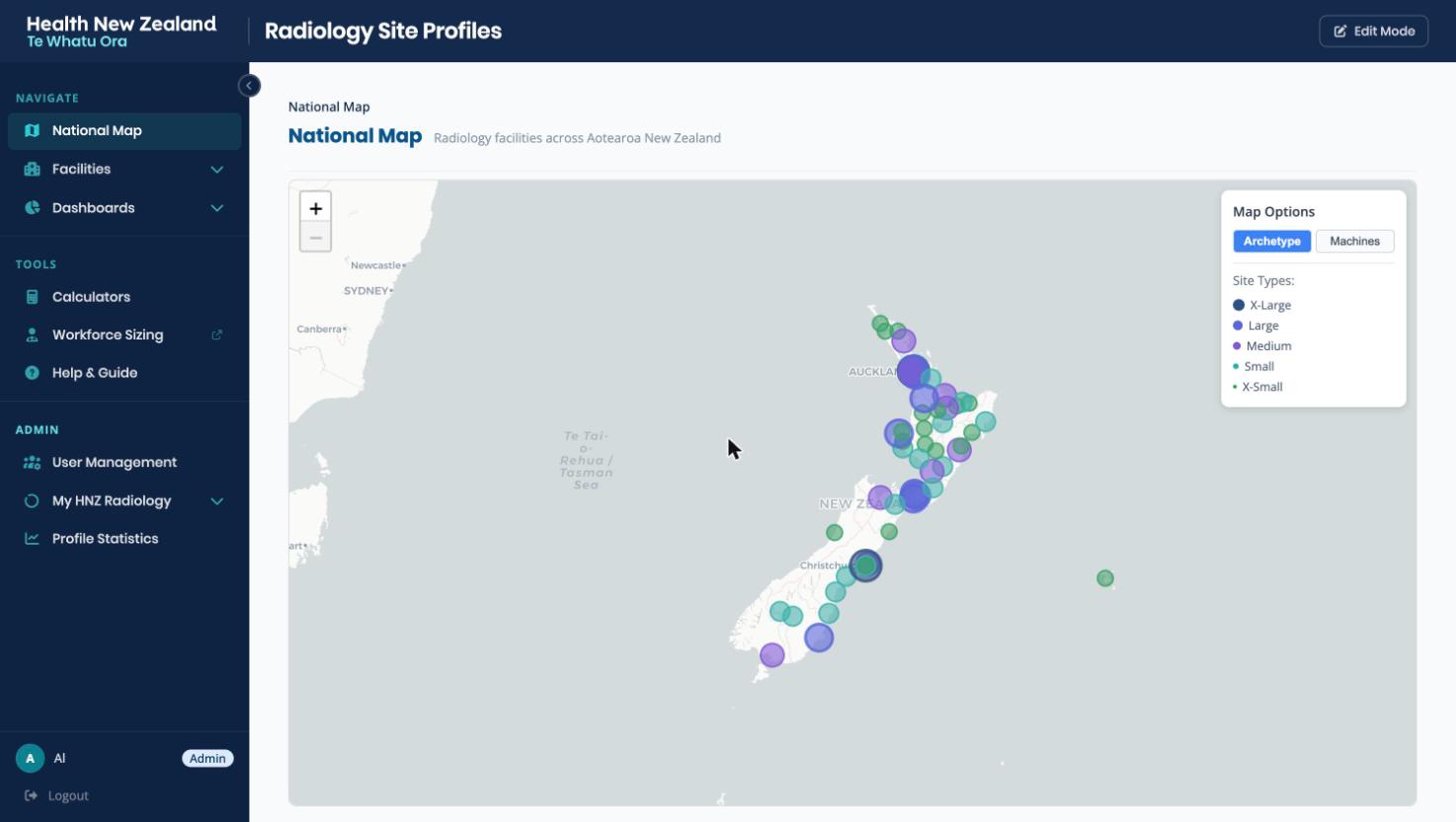 Site Profiles national map